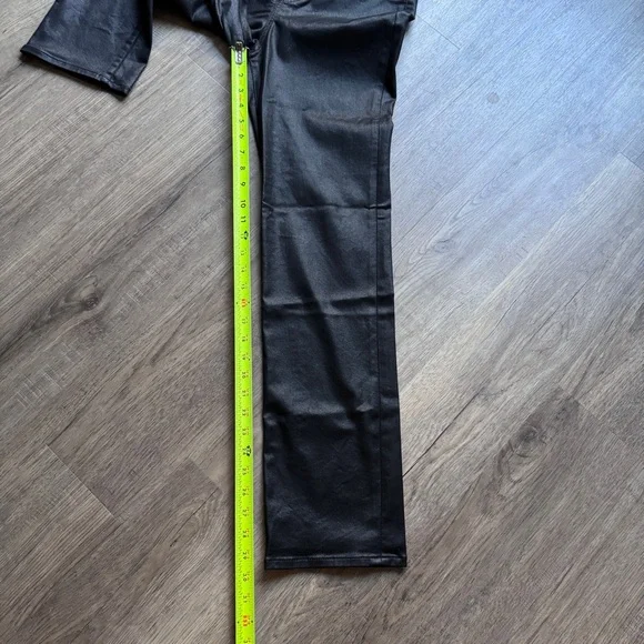 Express Shiny Faux Leather Pants Super Hi-Rise - Size 6 Regular - Picture 9 of 16